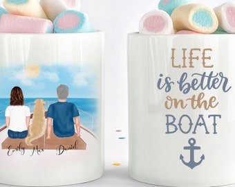 Familie Boot Gift, Aangepaste Boot Lovers Gift, Boot Kapitein, Boot Cadeau voor mannen, Boot Koffie Mok, Grappig Varen Mok, Grappige Boot Gift