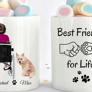 Wheelchair Mug,  Disabled Wheel Chair User Gift, Paraplegic, Quadriplegic, Paraplegia, Dog Mom Mug, Dog Dad Gift, Dog Gift, Gift For Dog