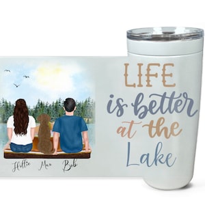 Custom Boat Lovers Gift, Custom Lake Tumbler - Life Is Better At The Lake Gift, Lake Lover Mug, Lake House Gifts, Vacation Cup, Dog Father