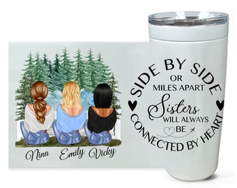 Taza de hermanas personalizadas, Mejor regalo de hermanas, taza de mejor amiga, regalo de hermana pequeña, regalo de hermana mayor, regalo de hermana de larga distancia, taza de hermana, amigos