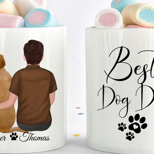 Personalized Dog Dad Mug, Dog Father&#39;s Coffee Mug, Fur Dad, Dog Lover Mug, Dog Dad Gift, Dog Coffee Cup, Dog Gifts, Custom Dog Mug