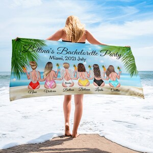 Bachelorette Party Geschenke für die Braut, Brautjungfer Geschenke, Brautjungfer Strandtuch, Brautparty Geschenke, Braut Stamm Geschenk, Hochzeitsgeschenk, Bridal
