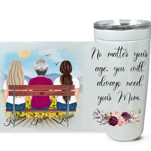Custom Mother And Daughter Tumbler, Mother Gift, Daughter Mug, Daughter Gift, Gift For Mother, Gift Daughter, Mother Daughter, Sunflower Mug
