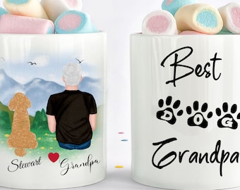 Custom  Dog Grandpa Mug, Dog Grandpa Mug, Dog Dad Gift, Dog Lover Gift, Dog Mug, Dog Mom, Dog Coffee Mug, Gifts For Dog Lovers, Dog Mom Cup,