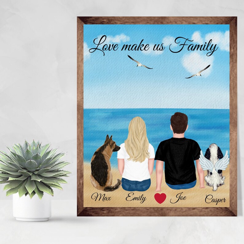 Family Print, Custom Portrait Print, Mother Father Wall Art, Unframed ...