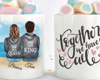 Personalized Couple Gift, Husband And Wife, Mr And Mrs, Gift For Boyfriend, Gift For Couple, Custom Couple Gifts, Valentines Day Mug For Him