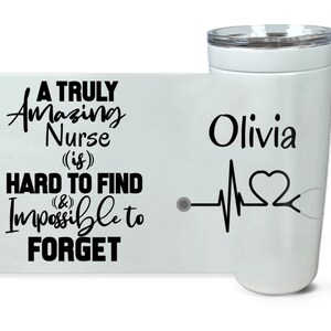 Personalized Nurse Tumbler, Nurse Appreciation, Nurse Gift, Gifts For Nurse, Nursing Student Gift, Lpn, Cna, Rn, New Nurse Gift, Stethoscope