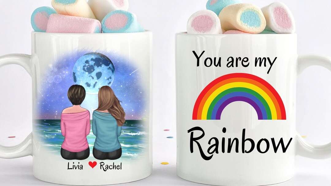 Lesbische Pride Make-up Tasche – Segeltuch, 23 X 17 X 5 Cm – Mit Regenbogen-Design Und Inspirierendem Spruch