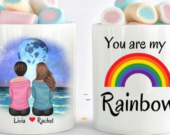 Custom Lesbian Gift, Lgbt gift, Gay Gift, Personalized Pride Mug, Lesbian Pride Gift, Lesbian Couple Mug, gay gifts, lesbian Valentines day