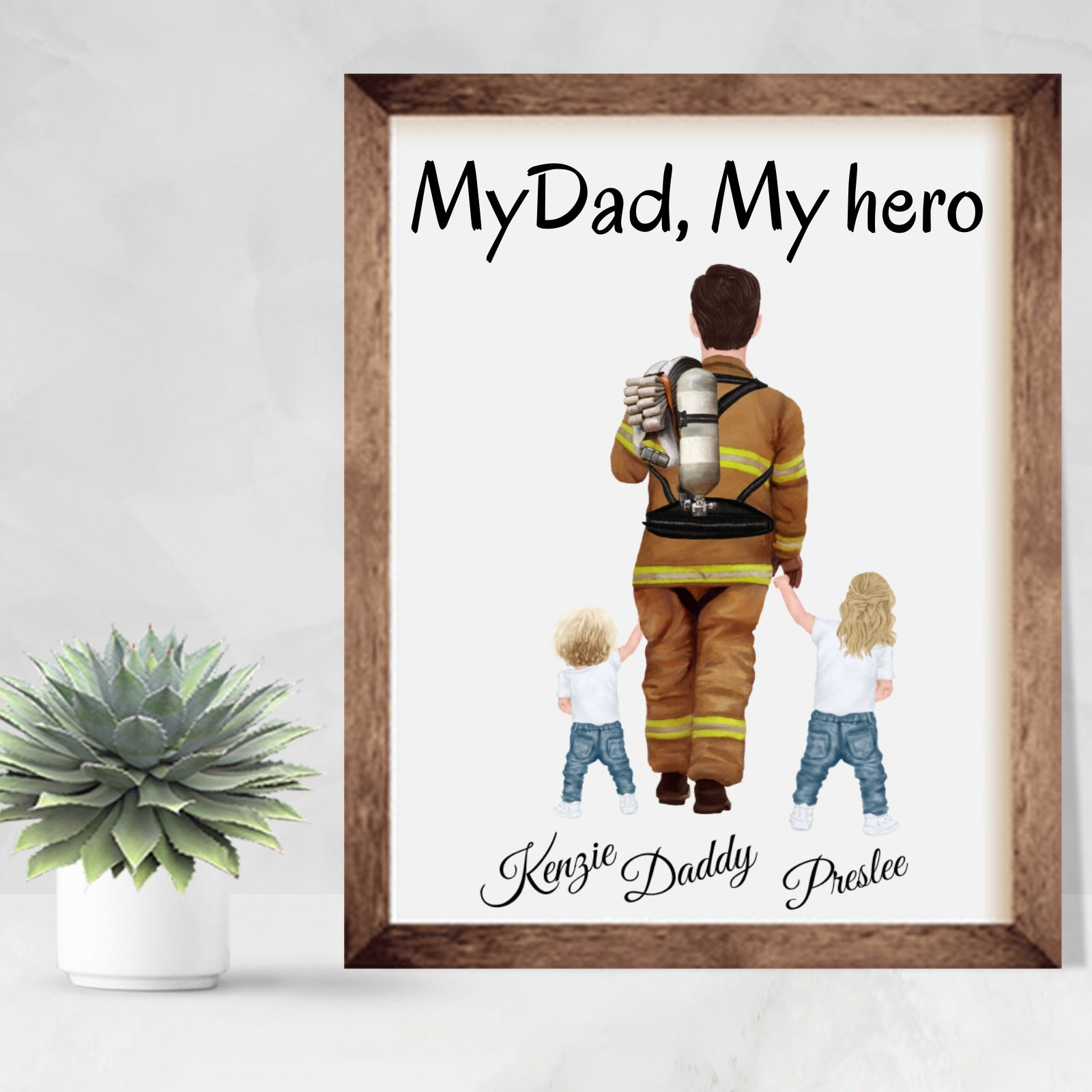 Papa Firefighter Father's Day Gift By Unlimab