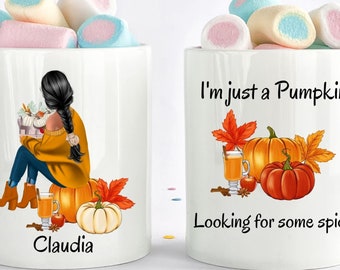 Pumpkin Spice Cup, Friendship Birthday Gift, Coffee Cup For Fall, Cute Coffee Mug, Halloween Cup, Gift For Fall, Fall Theme Mug, Farmhouse