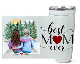 Tumbler mamma personalizzato, regalo di compleanno della mamma dalla figlia, regalo della festa della mamma per la mamma, regalo personalizzato per mamma e figlia, regalo di compleanno della mamma
