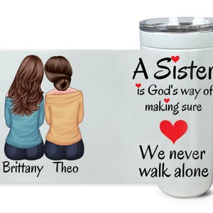 Siblings Gift, Sibling Tumbler,  Funny Sister Mug, Custom Gift For Sister, Sister Mug, Sister Birthday Gift, Custom Name Mug, Travel mug
