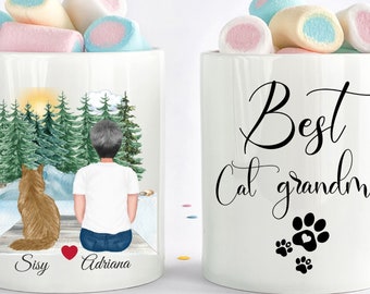 Cat Grandma Mug, Cat Grandmother Gift, Cat Nana Gift, Cat Lover Gift, Cat Mug, Cat Mom, Cat Coffee Mug, Gifts For Cat Lovers, Cat Nana Gift