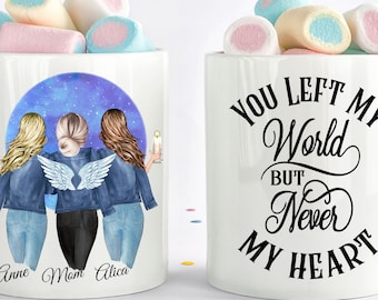 Regalo conmemorativo personalizado, Regalo de simpatía, Taza conmemorativa, Recuerdo, Simpatía mamá, Regalo de duelo, Pérdida de un ser querido, Familia conmemorativa, Funeral