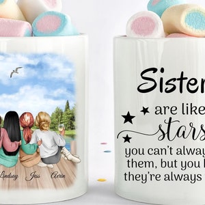 Custom Sisters Mug, Family Portrait, Siblings Gift, Cousins Gift, Gift For Mom, Gift For Daughter, Family Gifts, New Home Gift, Sisters Gift