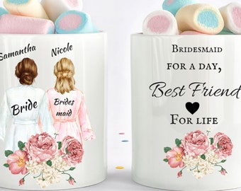 Custom Bridesmaid Mug, Will You Be My Bridesmaid  Mug, Maid Of Honor Proposal Mug, Maid Of Honor Gift, Matron Of Honor Proposal Mug