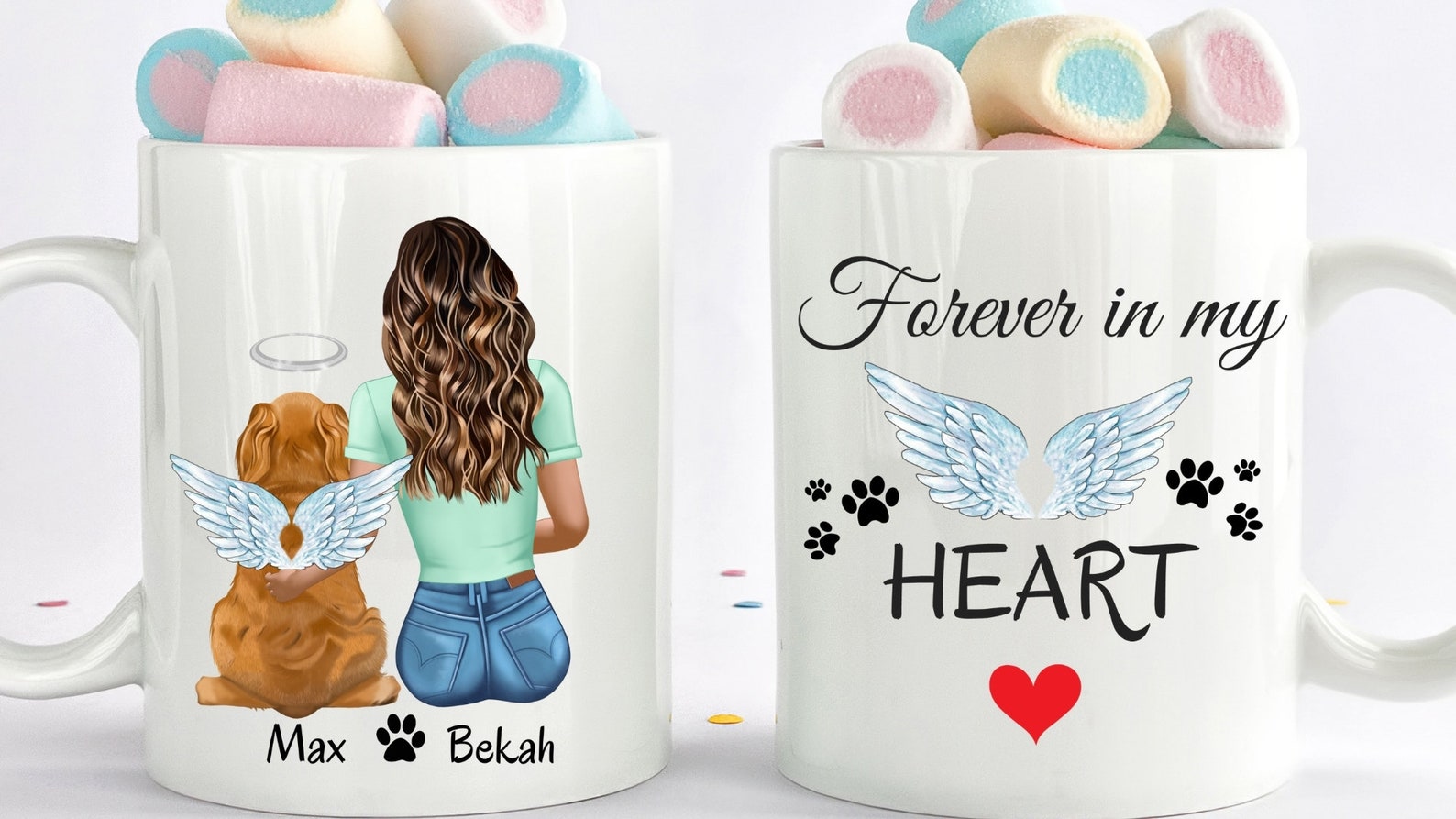 Custom Dog Memorial Mug Dog Loss Gift Dog Lover Gifts Etsy