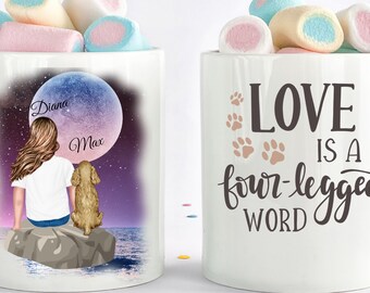 gepersonaliseerde hond moeder mok, hond moeder mok, hond moeder cadeau, hond lover cadeau, hond mok, hond moeder, hond koffie mok, geschenken voor hondenliefhebbers, hond moeder cup,