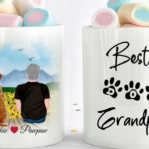 Personalized Dog Grandpa Mug, Dog Grandpa Gift, Dog Dad Gifts, Dog Grandpaw Gift, Dog Mug, Dog Mom, Dog Coffee Mug, Christmas Dog Coffee Mug