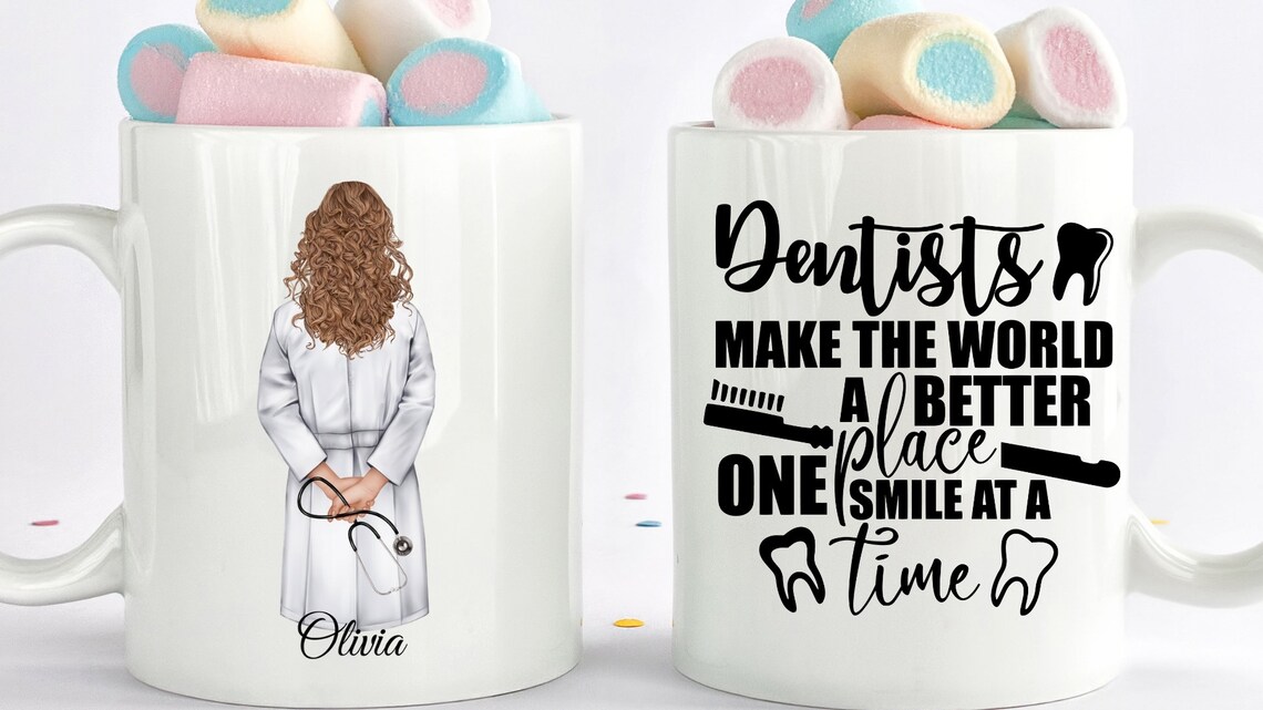 Dentist Mug Gift For Dentist Personalized Dentist Cup With Etsy