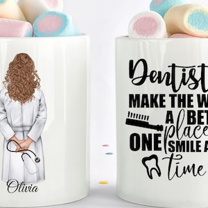 Dentist Mug, Gift For Dentist, Personalized Dentist Cup With Name, Dentist Gift, Dental Student Mug, Dental School Graduation, Doctor Gift