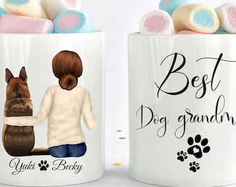 Custom  Dog Grandma Mug, Dog Grandmother Mug, Dog Mom Gift, Dog Lover Gift, Dog Mom, Dog Coffee Mug, Gifts For Dog Lovers, Grandmother Gift