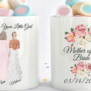 Mother Of The Bride Gift, Mother Of The Bride Mug, Gift From Bride To Mom, Mother Of The Bride Wedding Gift, Customized Bridal Party Mugs