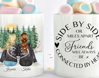Taza personalizada para el mejor amigo, Regalo personalizado para el mejor amigo, Taza para el mejor amigo, Taza de la amistad, Regalo de amistad a larga distancia, Navidad para el mejor amigo