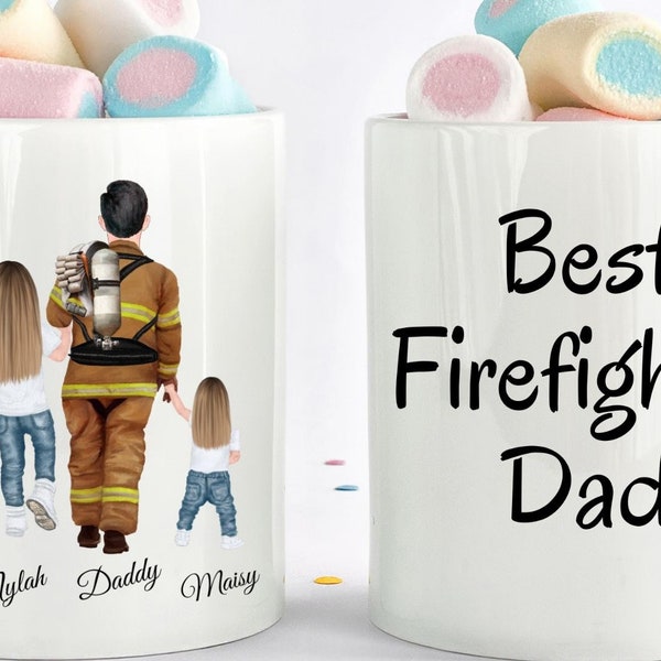 Firefighter Gift, Firefighter Father, Firefighter Dad, Fireman Dad Mug, Fathers Day Mug, Hero Dad, Christmas Gift for firefighter, Family