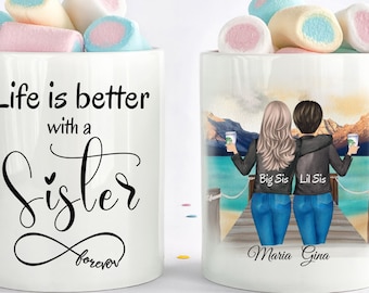 Best Sister Coffee Mug, Best Sister Gift, Long Distance Sisters Gift, Sisters Birthday Gifts, Big Sister Little Sister, Sister Gift