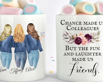 Chance Made Us Colleagues Gift, Personalized Office Mug, Custom Work Gift, Mug For Coworker, Funny Christmas Gifts,  Office Secret Santa