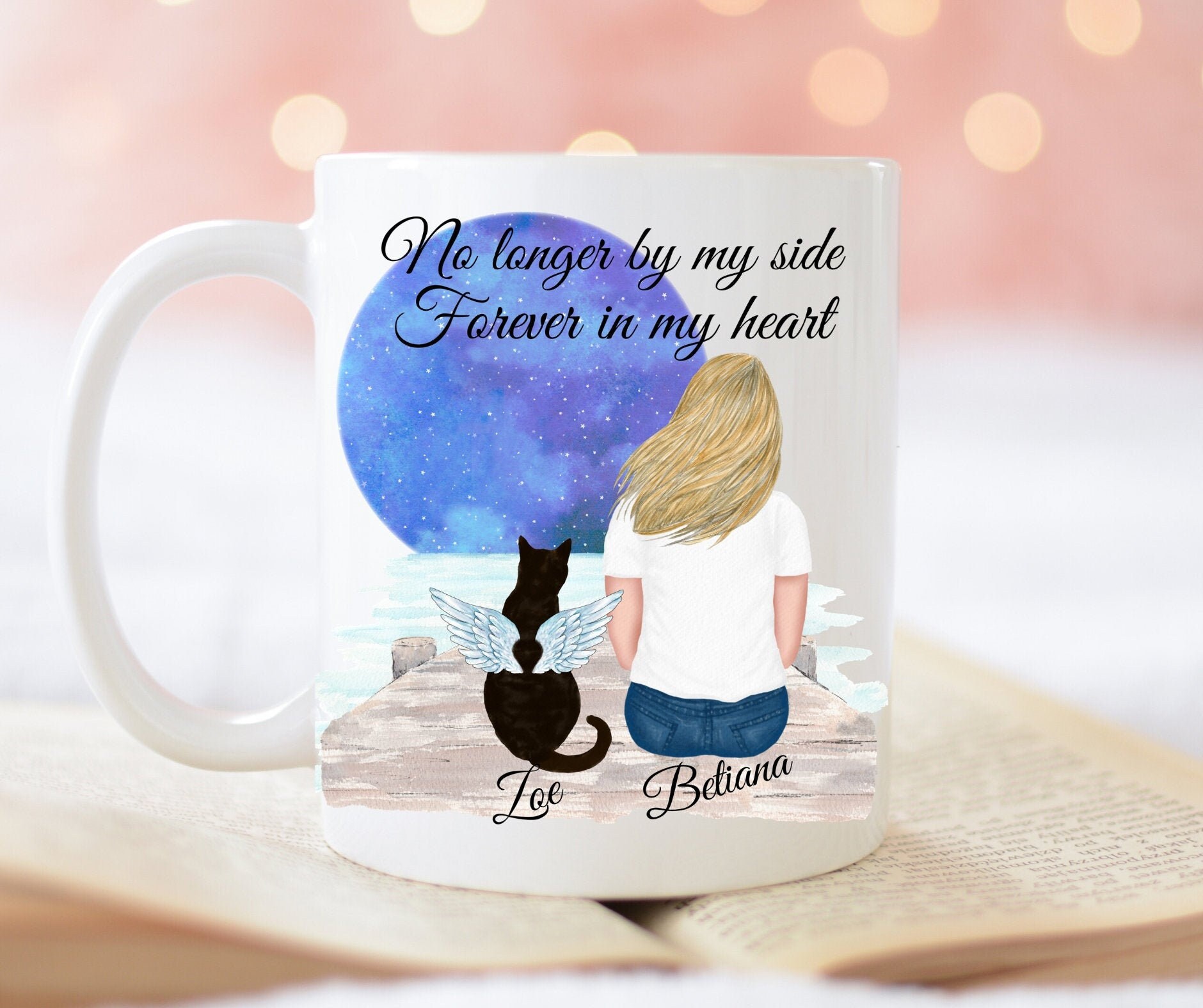 Custom Cat Memorial Mug Cat Loss Gift Cat Lover Gifts Etsy