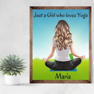 Yoga Gifts Personalized, Yoga Wall Art For Yogi, Yoga Teacher Gift, Hot Yoga Gift For Women, Gift For Yoga Instructor, Namaste Gift, Lotus