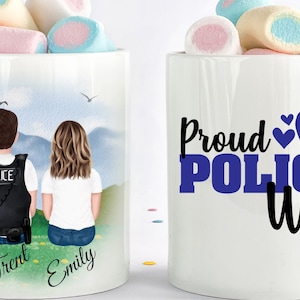 Police Wife Gift, Police Officer Mug, Police Officer Gift, Gift For Police, Police Mug, Cop Gifts, Custom Police Wife, Best Friends Gift