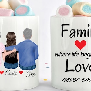 Personalized Family Coffee Mug, Sibling Gift, Mothers Day Gift, Parents Gift, Mom And Dad Gifts, Fathers Day Mug, Brother Gifts, Family Gift