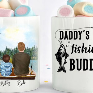 Tazza da pesca papà, regalo per la festa del papà dal figlio, regalo per la pesca del papà, regalo per la pesca del nonno, regalo per il compleanno della pesca, regalo del papà dal nipote