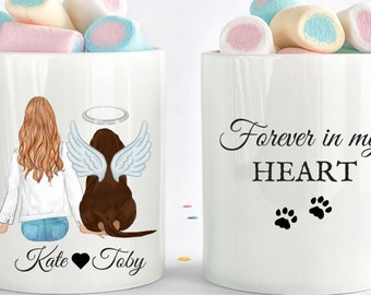 Custom Dog Memorial  Mug, Dog Loss Gift, Dog Lover Gifts, Personalized Dog Mom Mugs, Gifts For Dog Lovers, Best Friend Birthday, Pet Owner