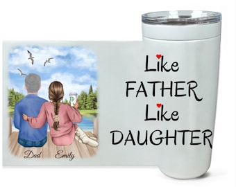 Regalo para papá, Regalo para papá, Vaso para papá, Para papá de la hija, Regalo del Día del Padre, Vaso del Día del Padre, Taza de café de viaje, Vaso personalizado