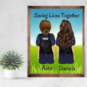 Personalized Police Officer Gift,Police Officer Appreciation Gift,Custom Police Print,Gift for Police Officer,Occupation Print, Cop Wall art