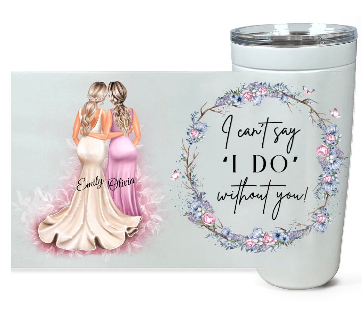 Tazza da viaggio damigella d'onore, proposta di maid of honor, tazza di maid of honor, tazza personalizzata maid of honor, will you be my maid of hono
