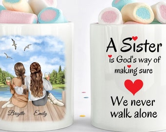 To My Sister Gift, Big Sister Little Sister, Best Sister Gift, Sister Moving Away Mug, Long Distance Sisters, Sisters Birthday, Soul Sisters