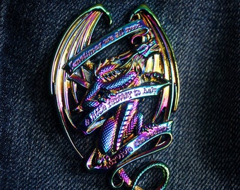 Sometimes - rainbow metal badge