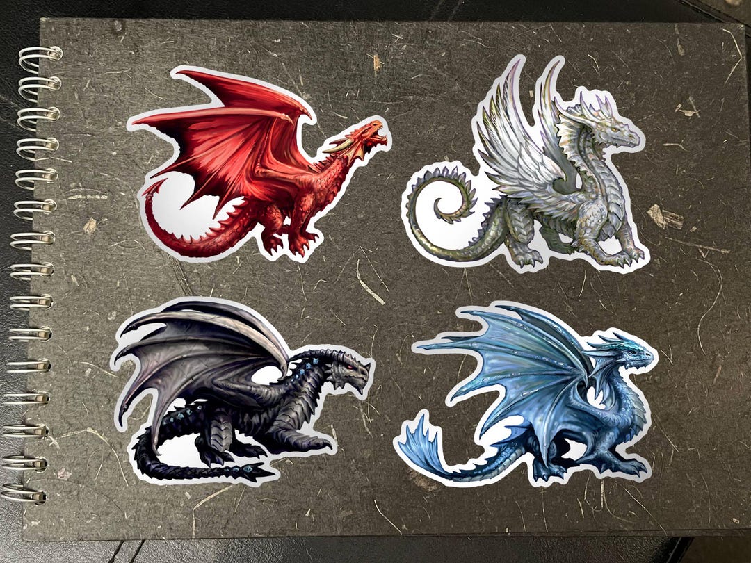 Elementals Dragon Stickers - Etsy