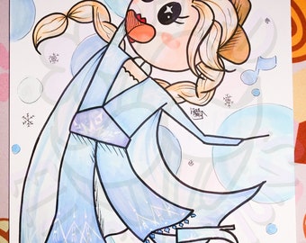 Snow Queen Happy Dance - Art Original