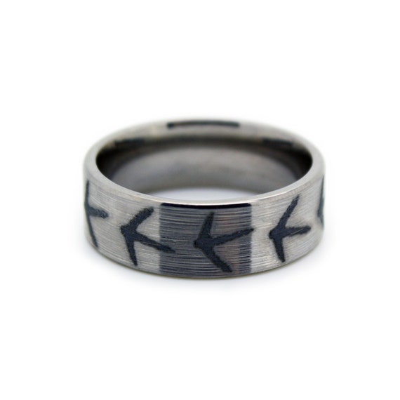 Turkey Hunting Ring Turkey Call Mens Ring Titanium Wedding Etsy