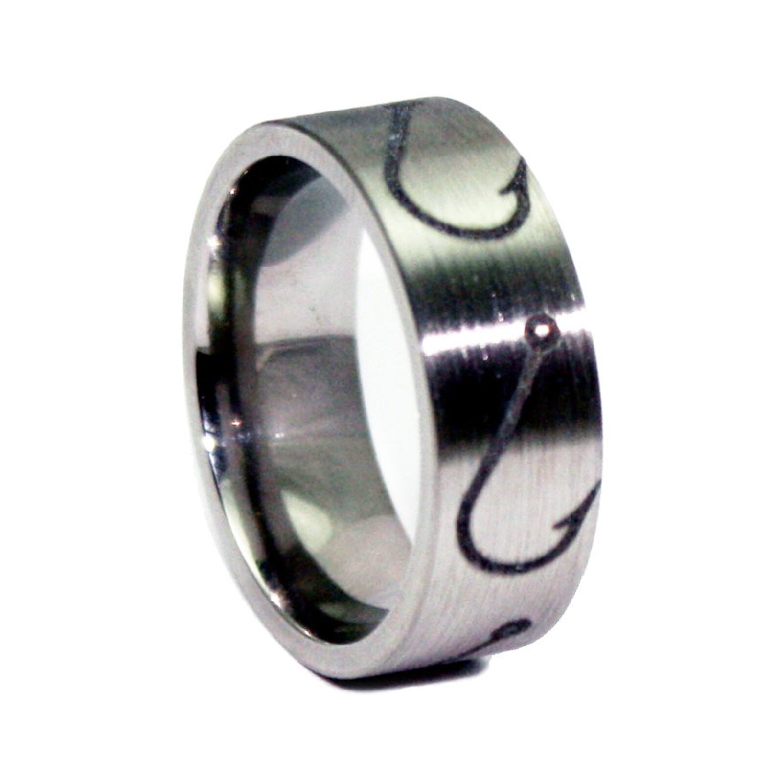 Fishing Hook Ring Gone Fishing Fish Hooks Mens Ring Etsy