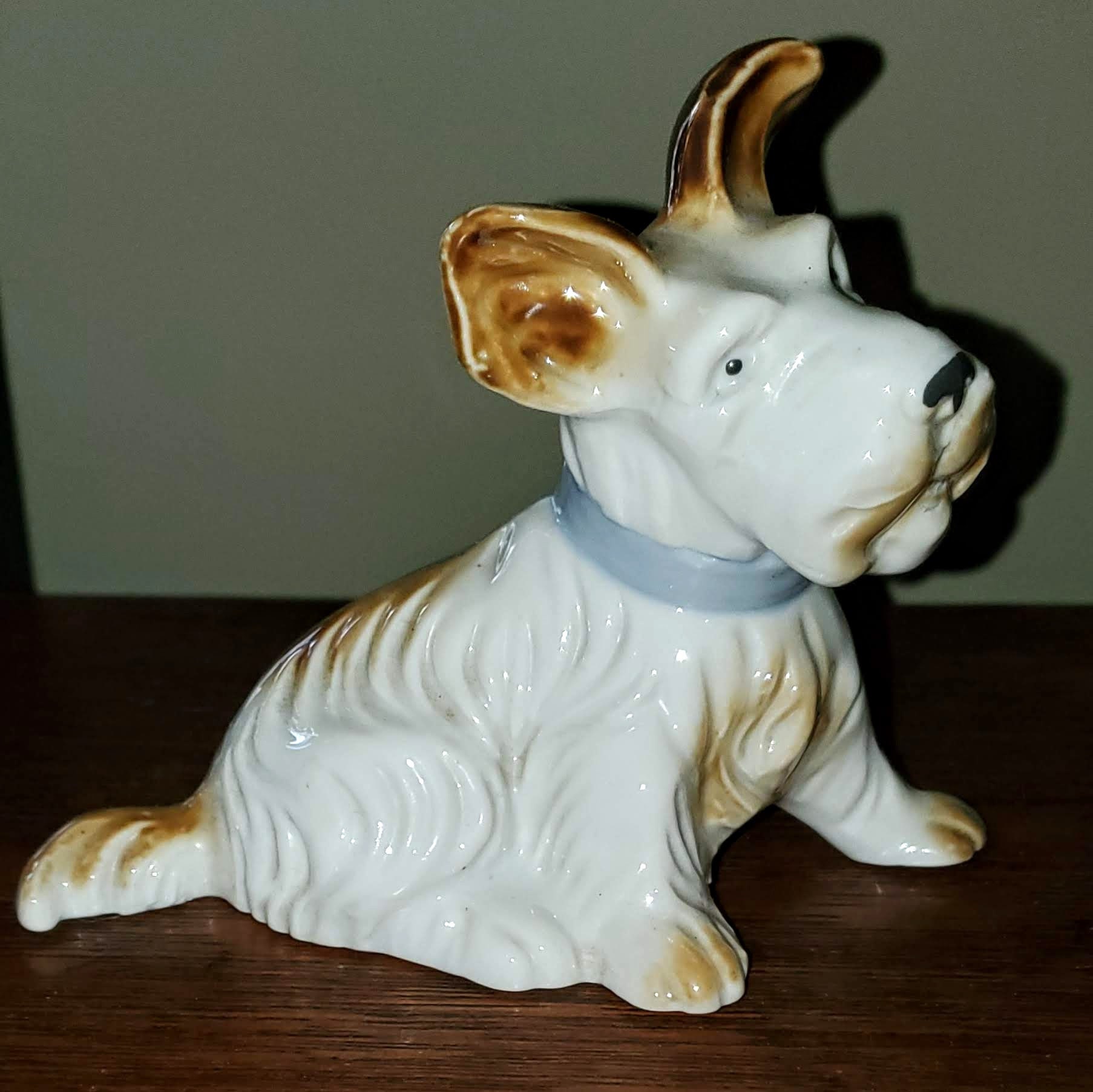 Hund Scottie Hund made in Japan Porzellan Figur weiß und Tan Etsy