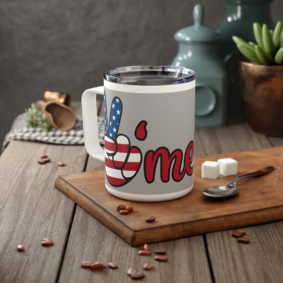 Isolier-Kaffeebecher, 10 Unzen 'MERICA!