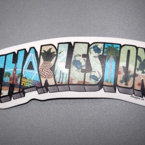 Sticker carte postale Charleston
